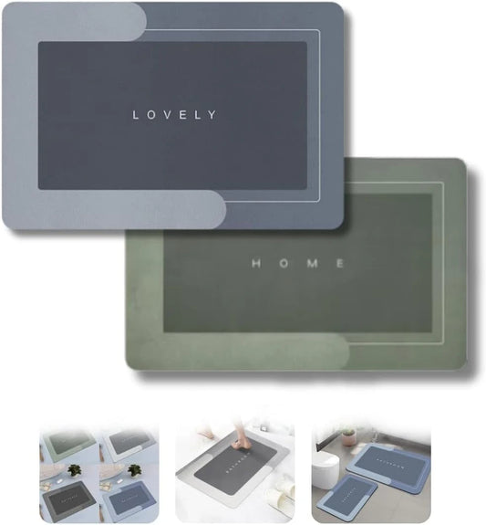 Absorbent Microfiber Bathroom Mat Set