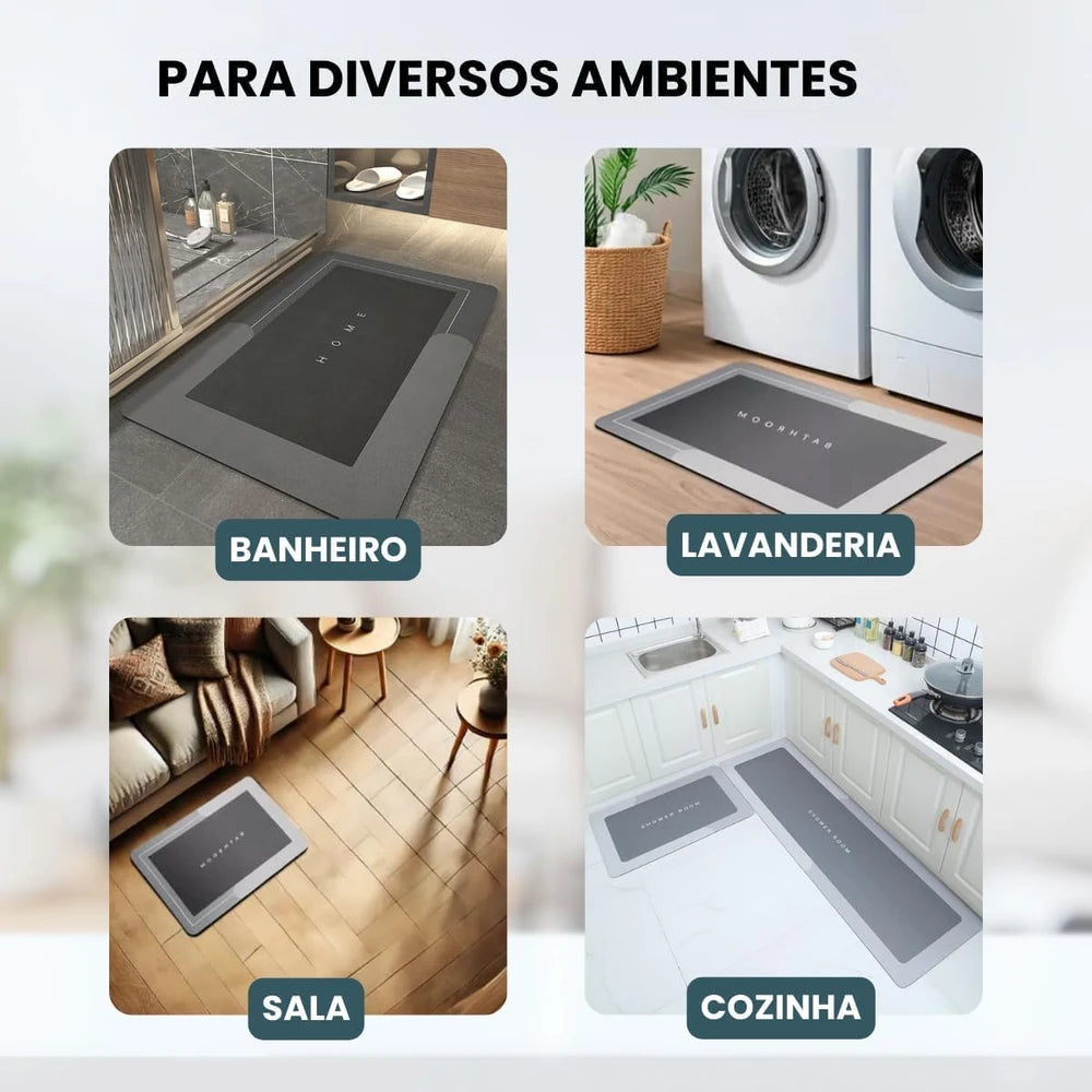 Absorbent Microfiber Bathroom Mat Set
